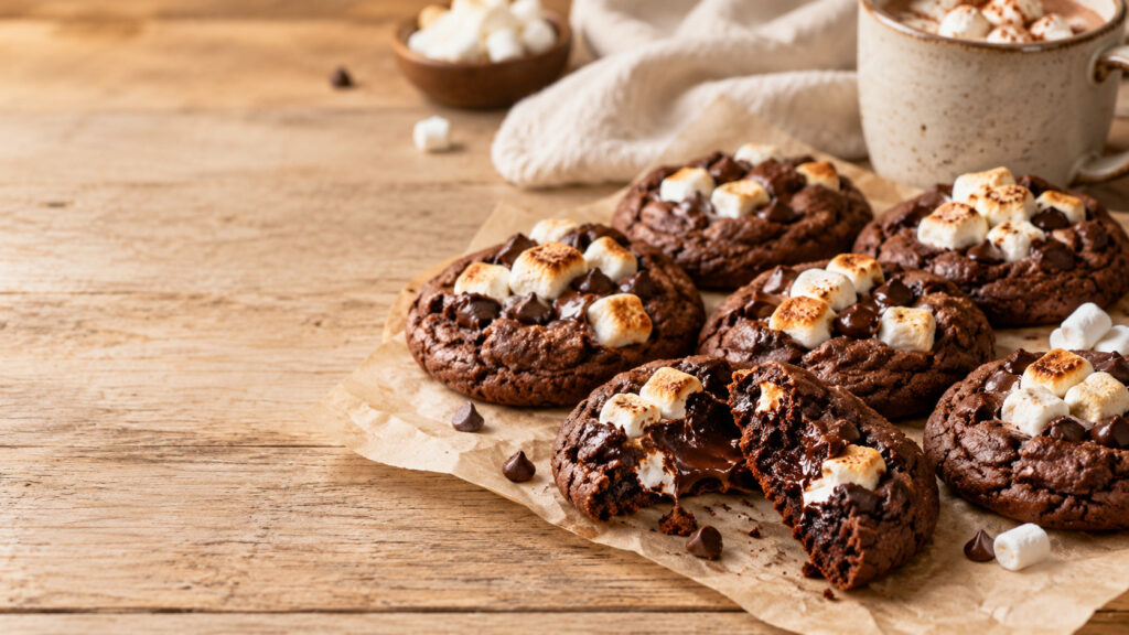 30-Minute Easy Hot Chocolate Cookies Recipe With Gooey Marshmallows